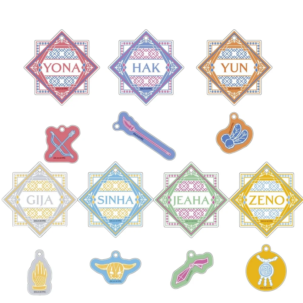 

Fans Gifts Game Anime Akatsuki no Yona: Yun Kijia Son Haku Jieha Suuon Shina Acrylic Keychain HD Figure Ornament Collection