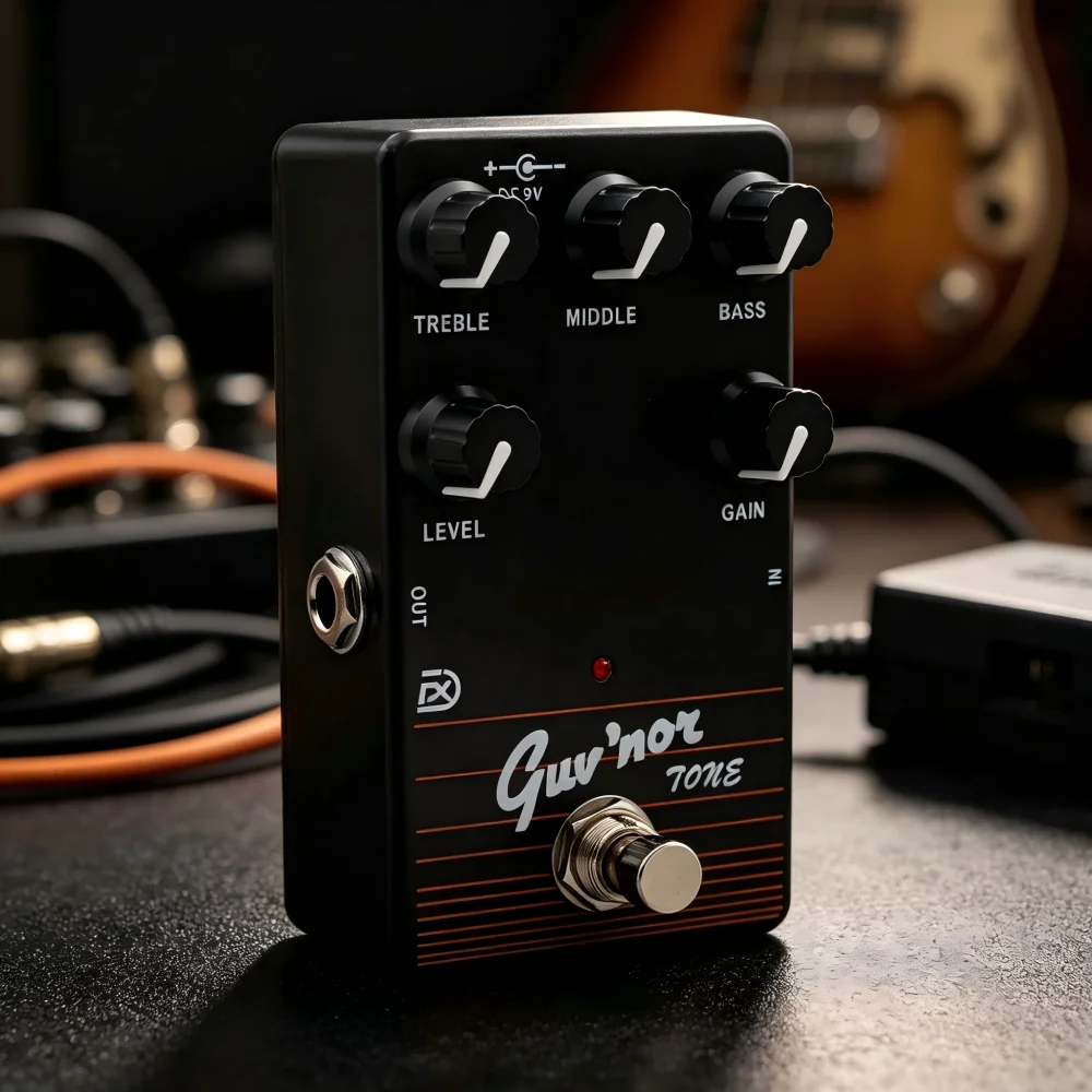 Das GUVNOR E-Gitarren-Effektpedal Overdrive Stompbox True Bypass Gitarreneffektgerät Distortion