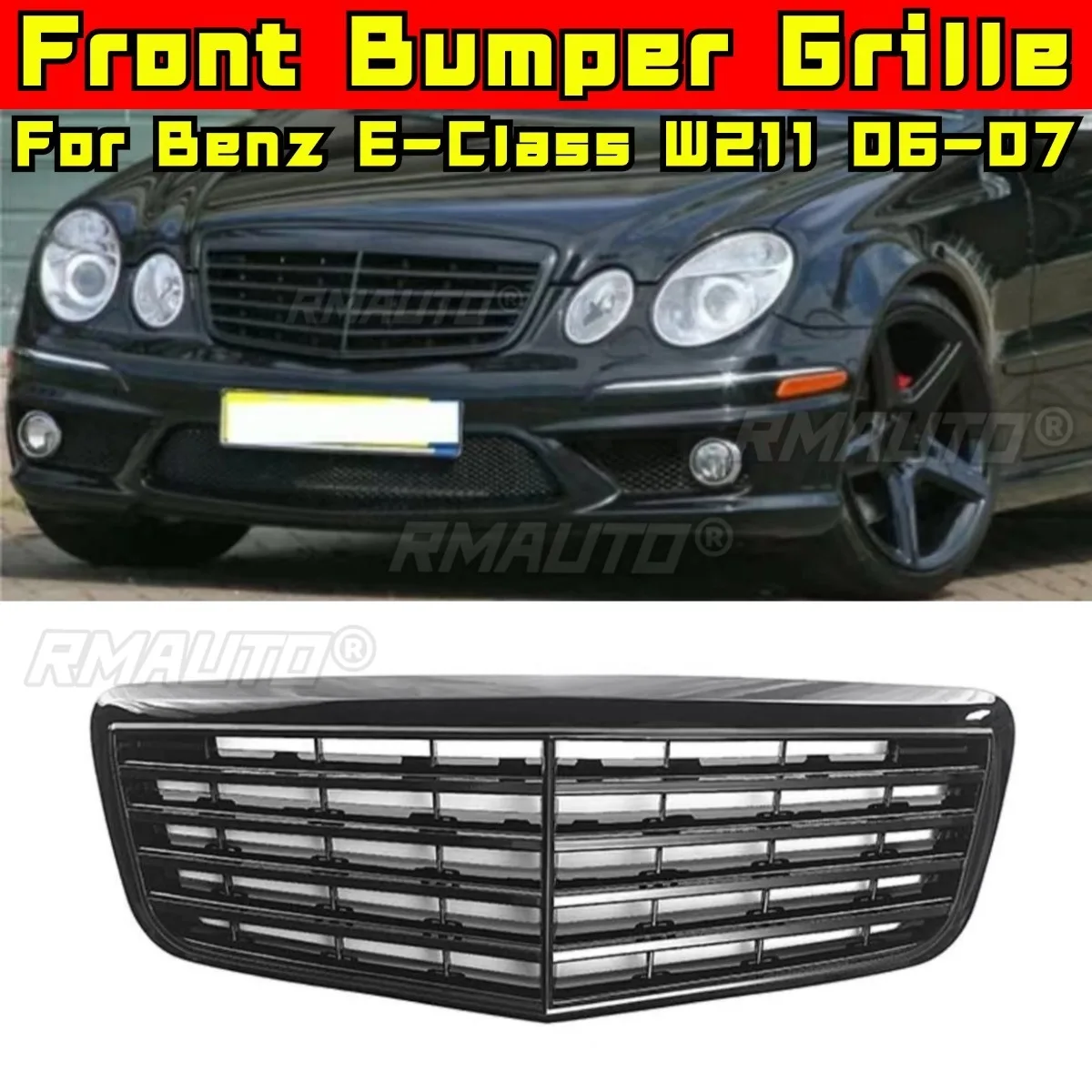 car-bumper-grill-decorative-strips-racing-grille-body-kit-front-bumper-grill-for-mercedes-benz-e-class-w211-2006-2007-exterior