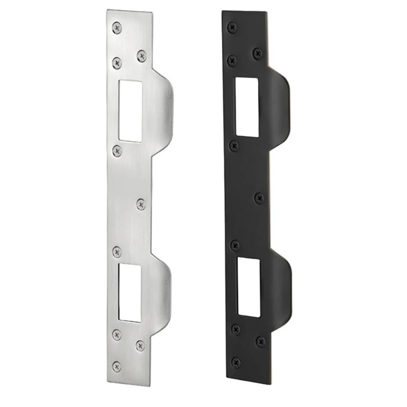 Door Strikes Plate Double Holes Heavy-Duty Latchs Plate for Door Handle Latchs Deadbolts Security Reinforcement Striker