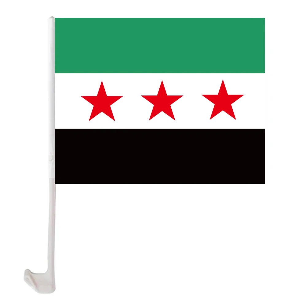 xvggdg     12x18 inches   Syria  car  flag  The Syrian Arab Republic Syrian three star flag  30+45cm  Banner