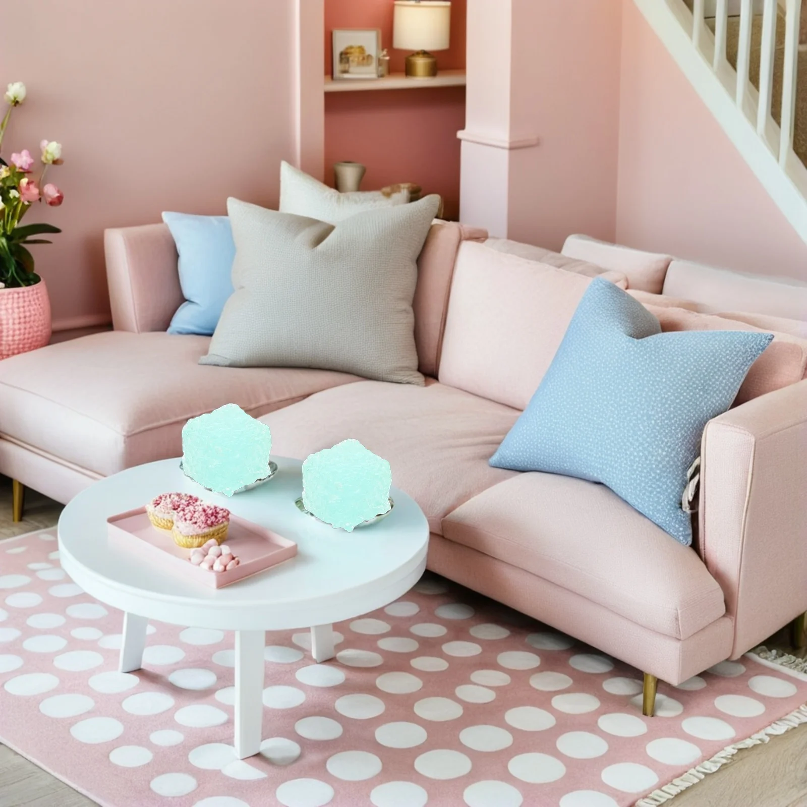 30pcs Simulated Noctilucence Cube Sugar Decor Mixed Color Luminous Phone Case Candy Charms Diy Craft Mobile Accessories