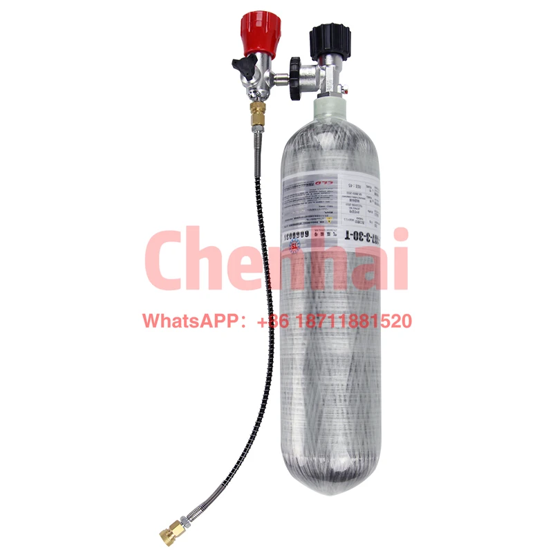 300 bar 3L carbon fiber air cylinder with valve pcp airgun diving equipment