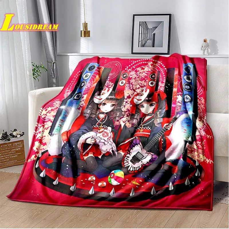 babymetal printed blanket, sofa bed decoration, flannel warm blanket, travel quilt, universal fashion gift for all seasons