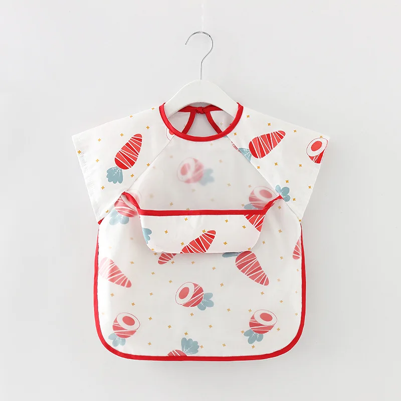 Waterproof Infant Eating Children Drawing Sleeveless Baby Bandana Bibs Cute Baby Bibs Soft Cotton Baby Bib Meal Burp Eva Cloths