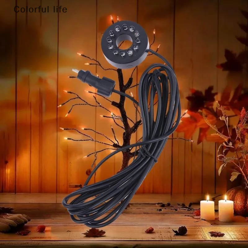 Anel de luz subaquática de 12 LED resistente à água, acessório DIY para bombas de fonte submersíveis de lago de jardim de 12V