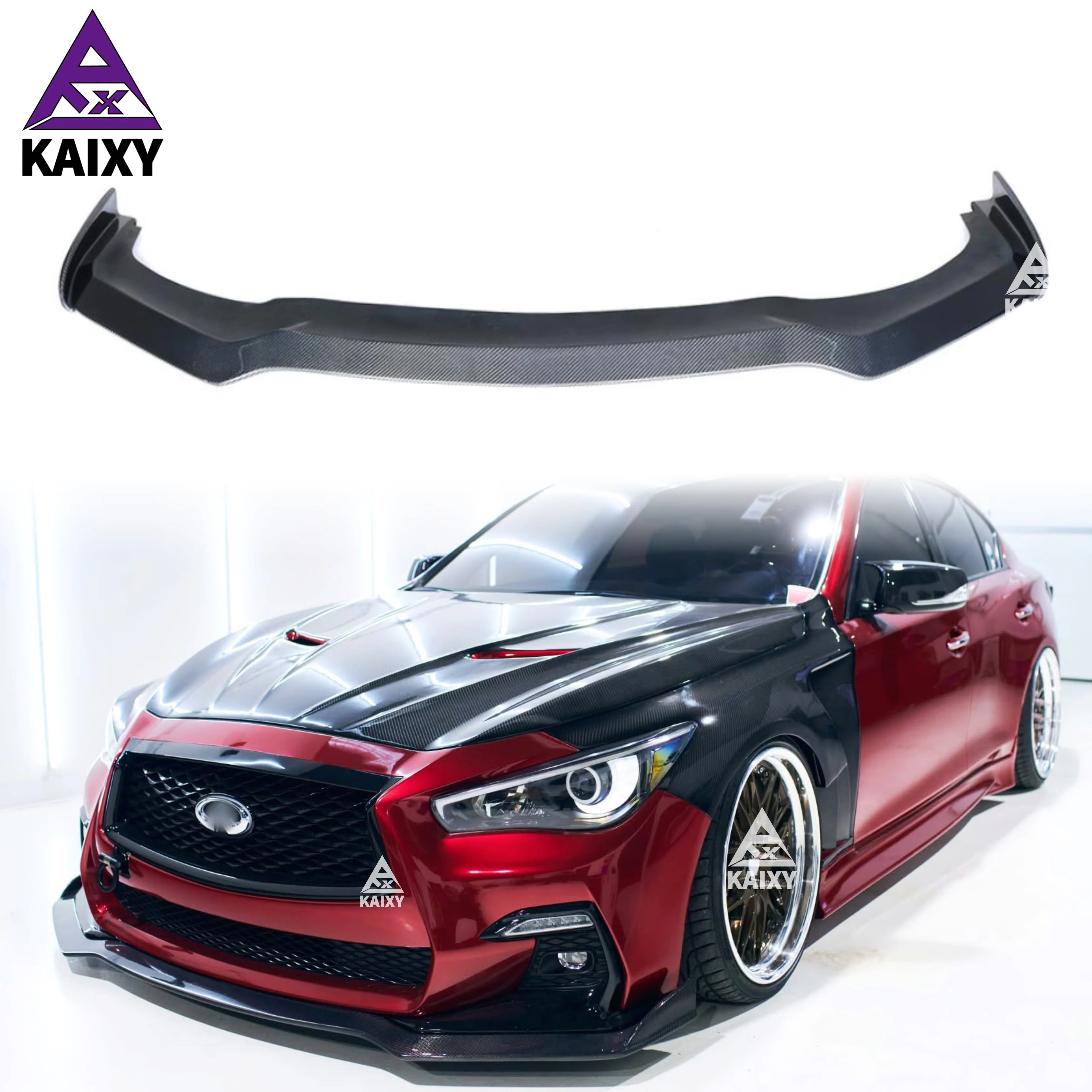 

Carbon Fiber Front Bumper Lip for Infiniti Q50 Carbon Fiber Front Splitter Bodykit Spoiler