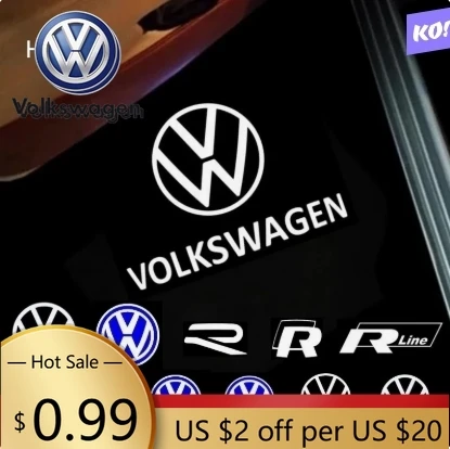 

Горячая новинка 2026: Светодиодный проектор логотипа Volkswagen (2 двери), для VW Passat B5 B5.5 Touareg 2000-2010