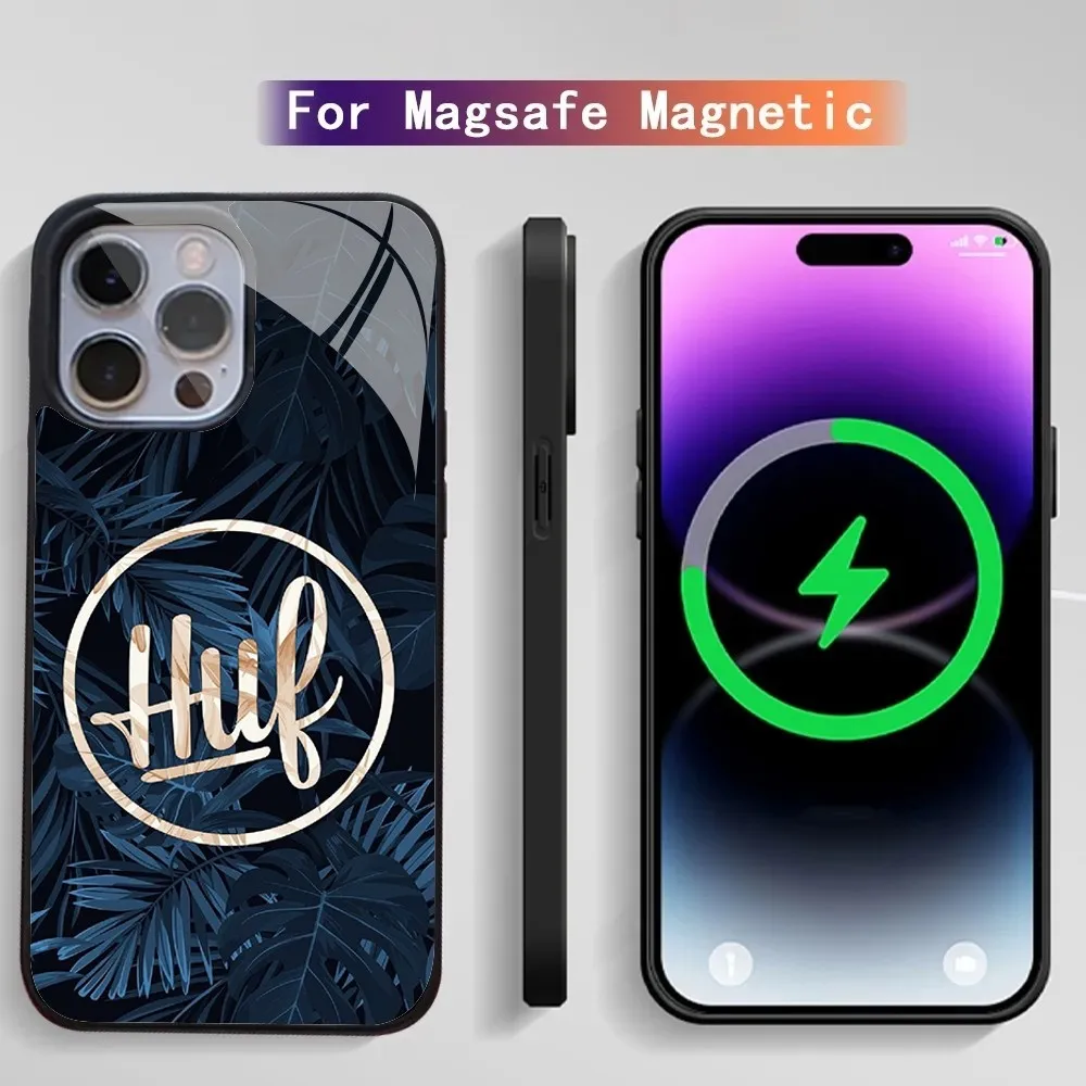 Brand H-HUF Phone Case For IPhone 15 14 13 Pro Max 11 12 Mini Alex Mirror For Magsafe Wireless Charging Cover