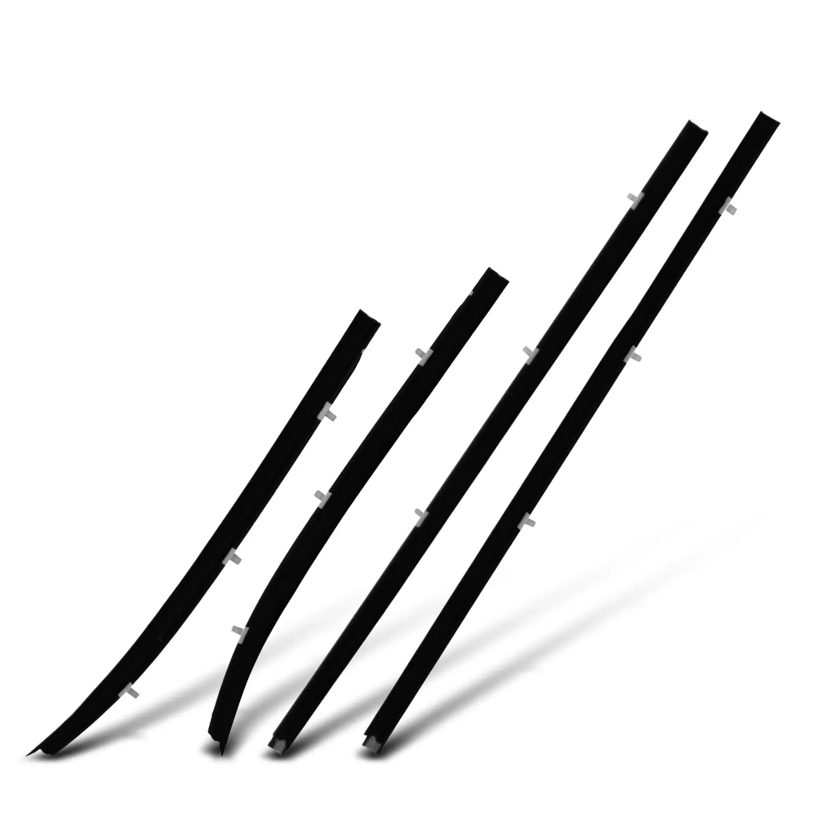 A-Premium 4pcs Front & Rear Outer Door Window Moulding Weatherstrip Seal for Toyota Tacoma 2001-2004