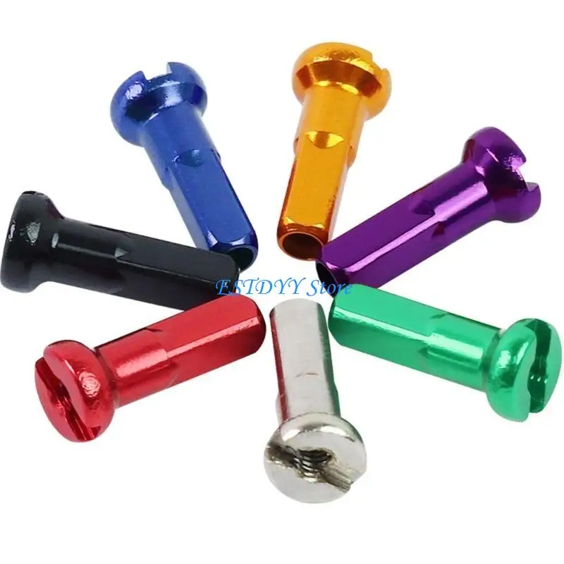 G6DE 10Pcs Mountain Bike Spoke Caps Wheel Spoke Nipples Decoration Road Bike Spoke Nipples End Tips Bicycles Accessories