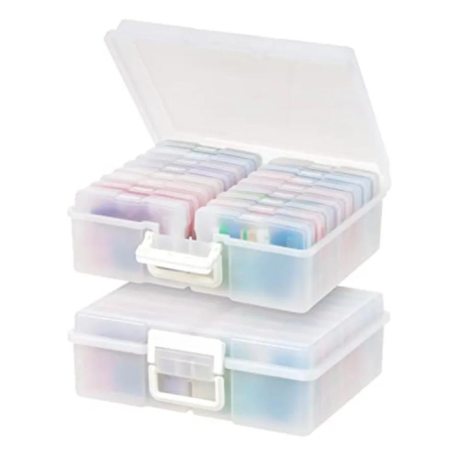 

4" x 6" Made in USA 2-Pack Photo Organizers and Picture Storage with, Inner/Containers for Tasks, Stickers, Ephemera, and Flash