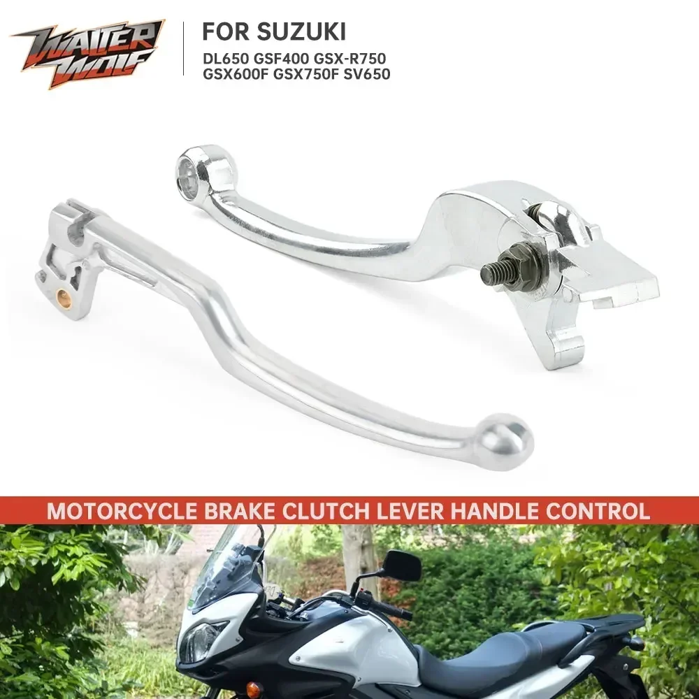 

Sliver Motorcycle Brake Clutch Lever Handle Levers For Suzuki DL650 V-Strom 650 GSX600F GSX750F Katana 600 750 GSX-R GSXR 750