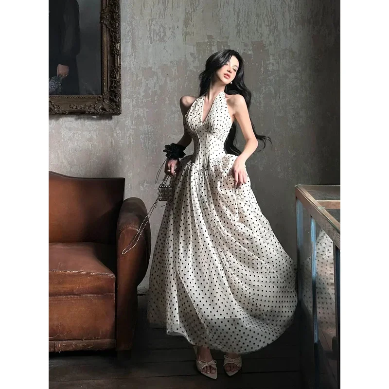 CyEvening حفلة Vestidos أنثى قطعة واحدة فستان موضة فرنسية خمر مطبوعة الجنية الكشكشة فساتين متوسطة الطول النساء الخريف جديد ألف لين #4