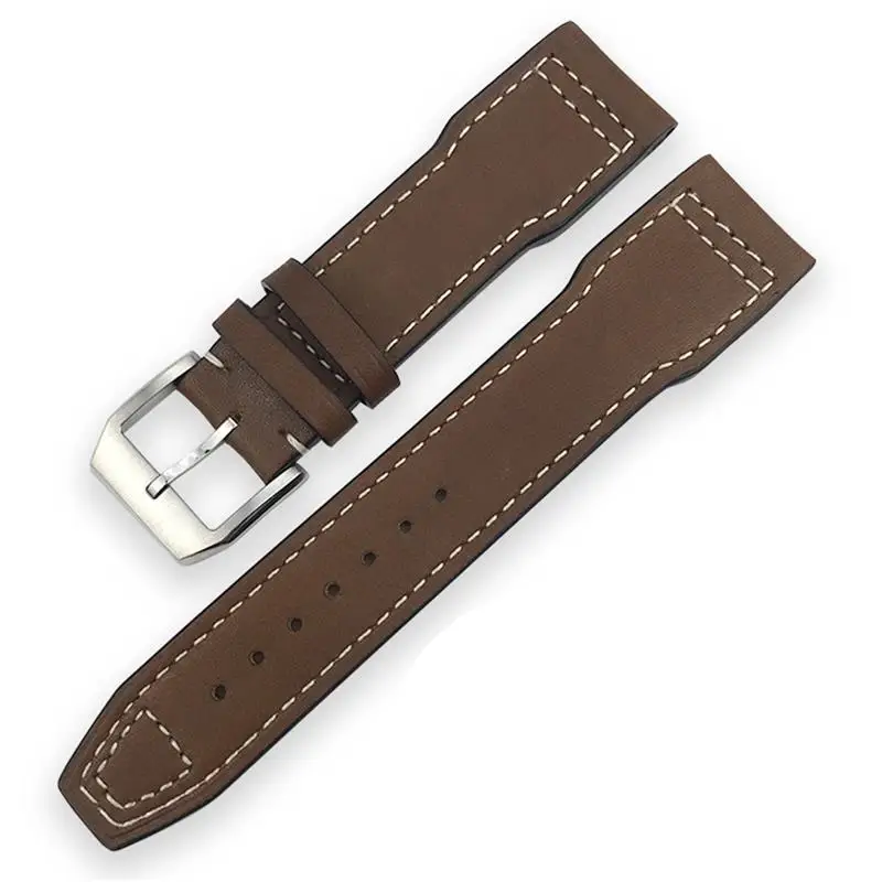 SCHIK 20mm 21mm Watch Strap Watchbands For IWC Chronograph Mark Spitfire Watch Accessories Portuguese Bracelete