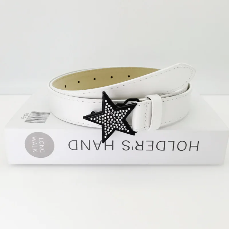 سبيكة الرجعية عرض حزام الخصر Y2k حزام الخصر بولي Leather الجلود مشد حزام ستار مشبك حزام قابل للتعديل حزام الخصر النساء حزام الخصر