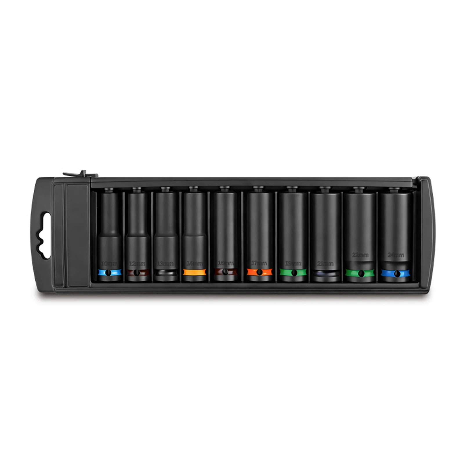 10PCS 10-24mm Maintenance Friendly For Impact Sockets for 1/2in Drive with Swivel Joint Color Bands and Thick Walls