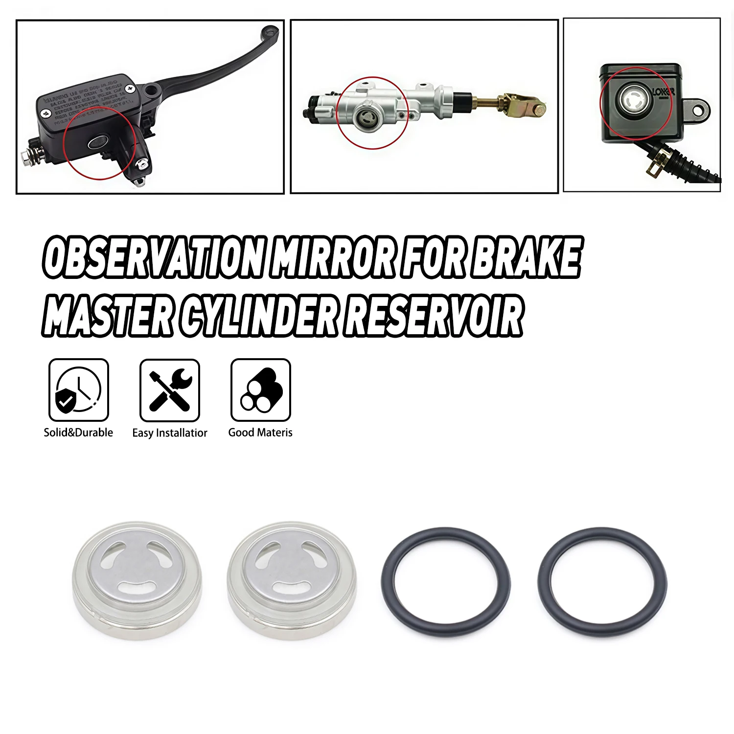 

18MM Motorcycle Upper Pump Master Cylinder Brake Pump Oil Window Mirror Sight Glass Rubber Gasket