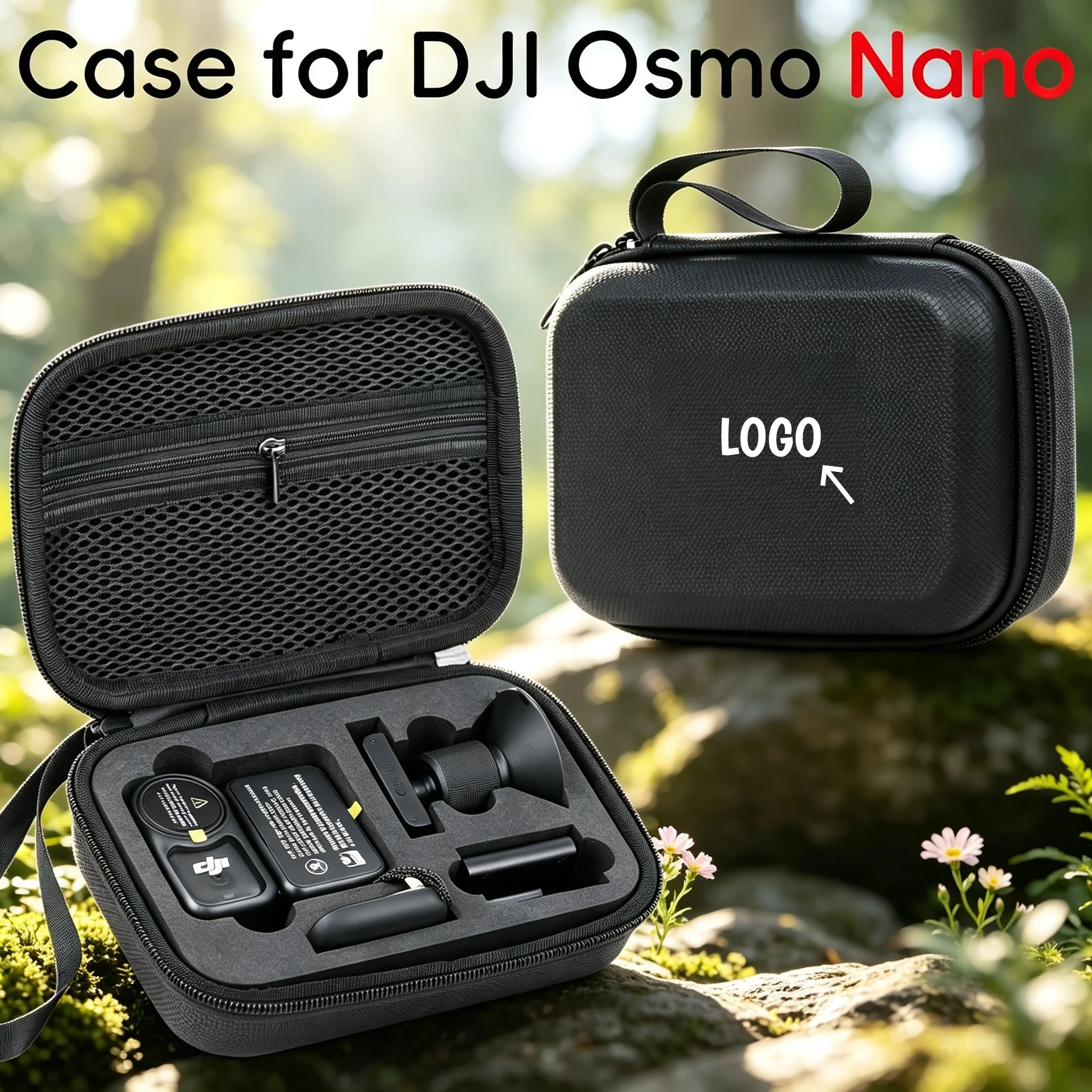 

Portable Mini Storage Bag for DJI OSMO Nano/Action 2 3 4 5 6/Insta360 Go Ultra Camera Carrying Case Splash-proof Anti Drop Bag