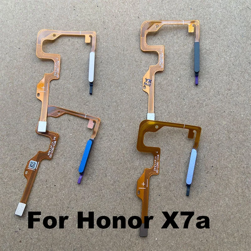 For Huawei Honor X7a Fingerprint Sensor Touch ID Sensor Home Button  Power Button Flex Cable Smartphone Replacement