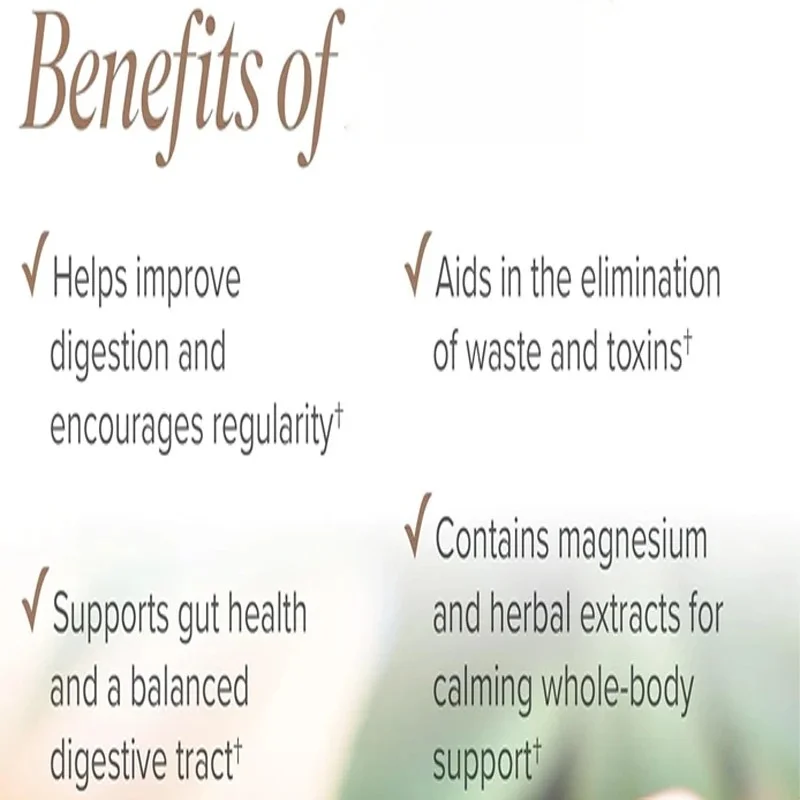 Gentle Digestion Supports Balanced Minerals and Promotes Regularity - Non Irritating -60 Capsules