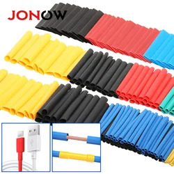 127/164PCS Heat Shrink Tube Thermoresistant Insulation Electrical Wire Connection Sleeve Thermal Shrinkable Sheath For Cable Kit