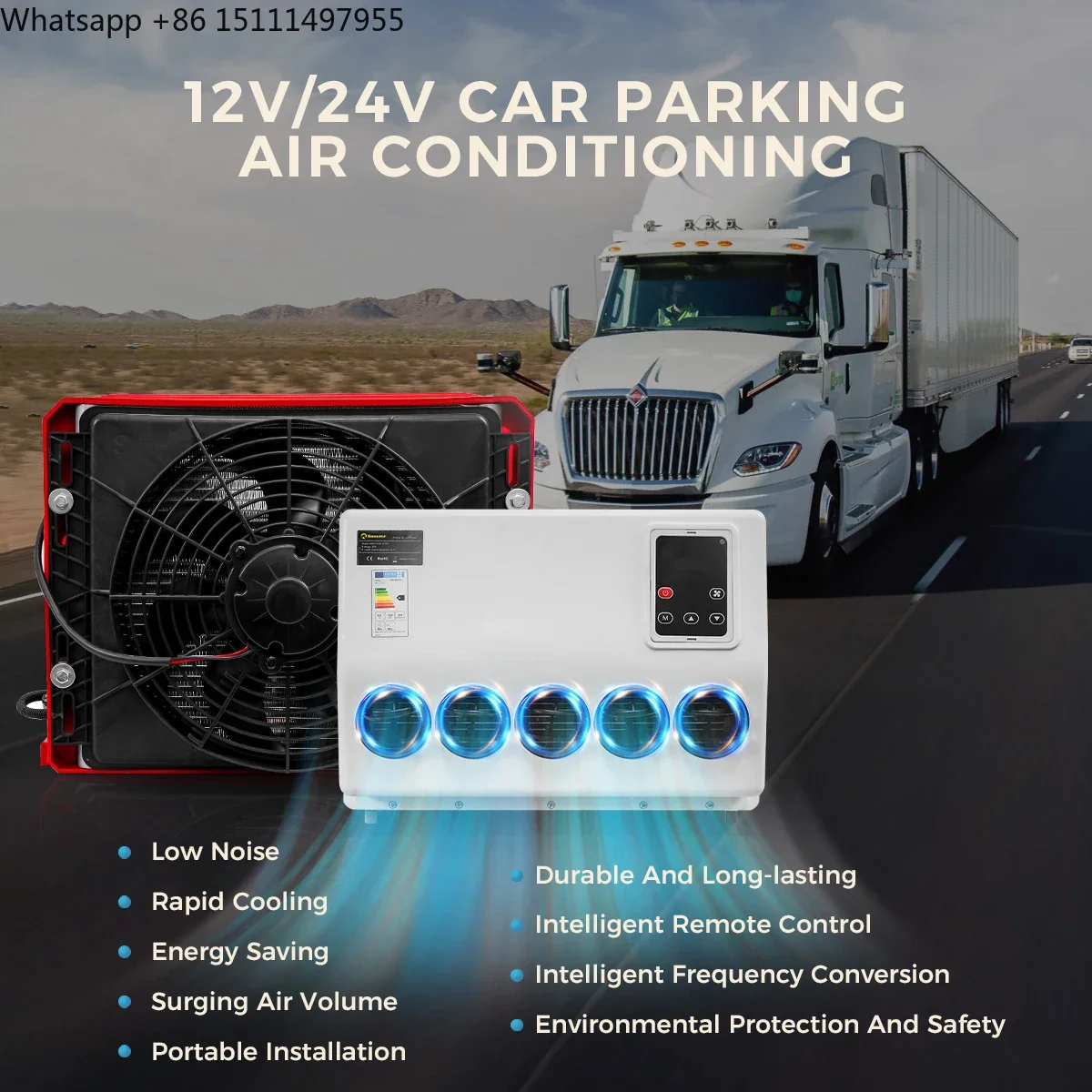XMZ 24V Auto Parking Conditioner Car Air Conditioner with Split Air Conditioning Blower Cooling Fan