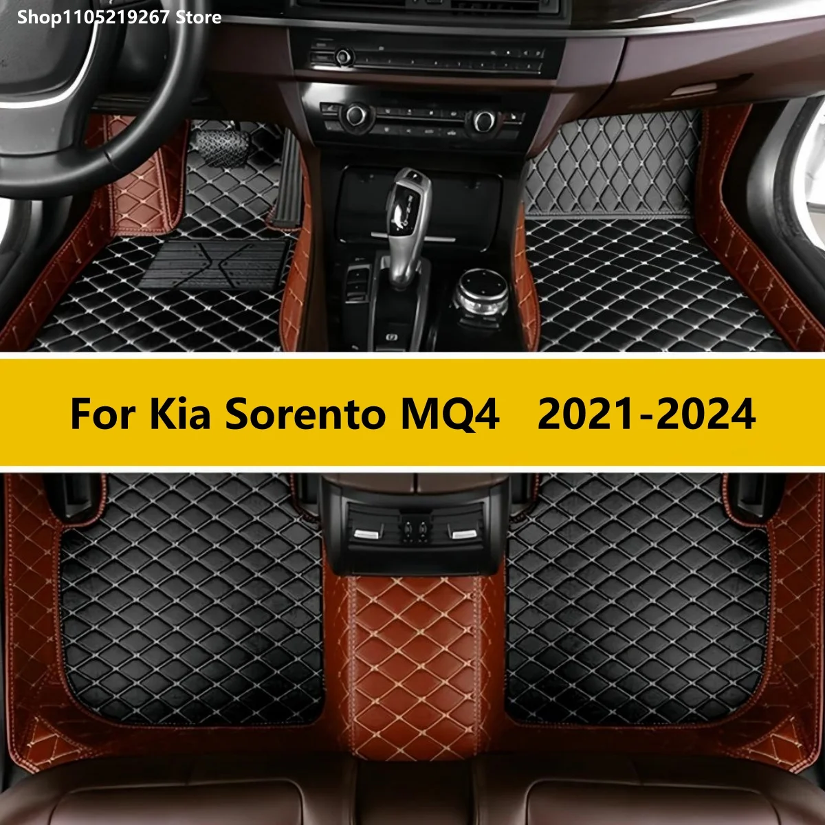 

Car Floor Mats For Kia Sorento MQ4 2021 2022 2023 2024 Carpets Leather Mat Durable Rugs Anti Dirty Pad Set