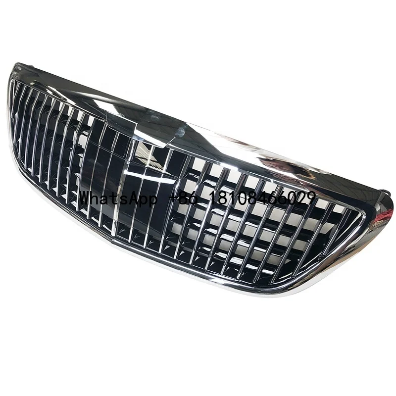 Fully Electroplated Maybach Style Car Front Grille Fits for Mercedes Benz W222 S Class S680 Model Year 2014-2020