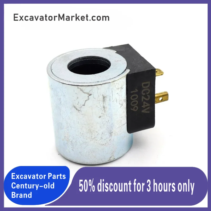 

Excavator Accessories Longgong solenoid valve coil Hedeke hydraulic pump solenoid 24V inner diameter 18 height 40