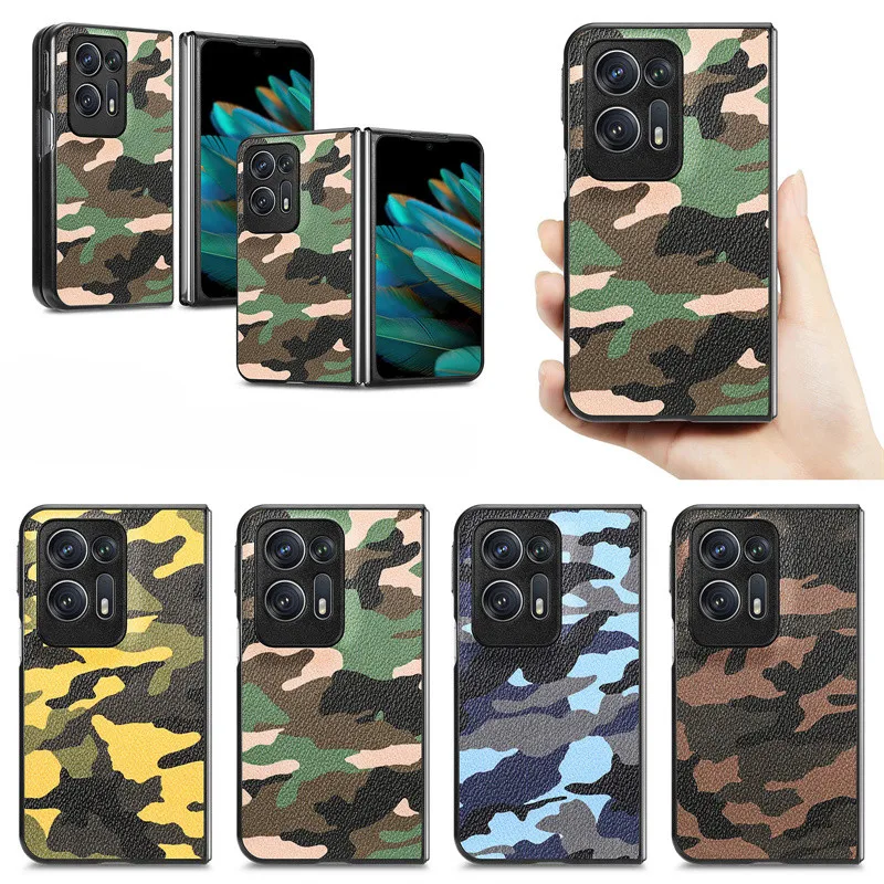 Touch Slim and Fit Colorful Camouflage Phone Case for OPPO Find N2 Anti Fingerprint Folding Shell