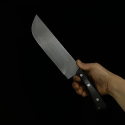 8 Inch Wood Chopper Knife Sharp Chef Cleaver Machete Handmade Damascus Steel Blade Longquan Kitchen Knife Meat And Poultry Tools