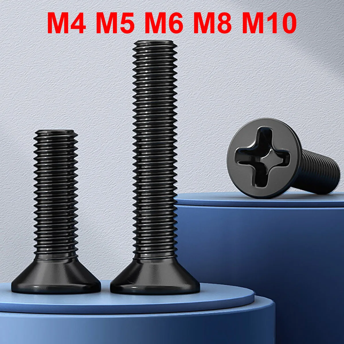 

Black 304 Stainless Steel Zinc Plated Countersunk Head Screw Cross Head Screw Flat Head Screw M4 M5 M6 M8 M10