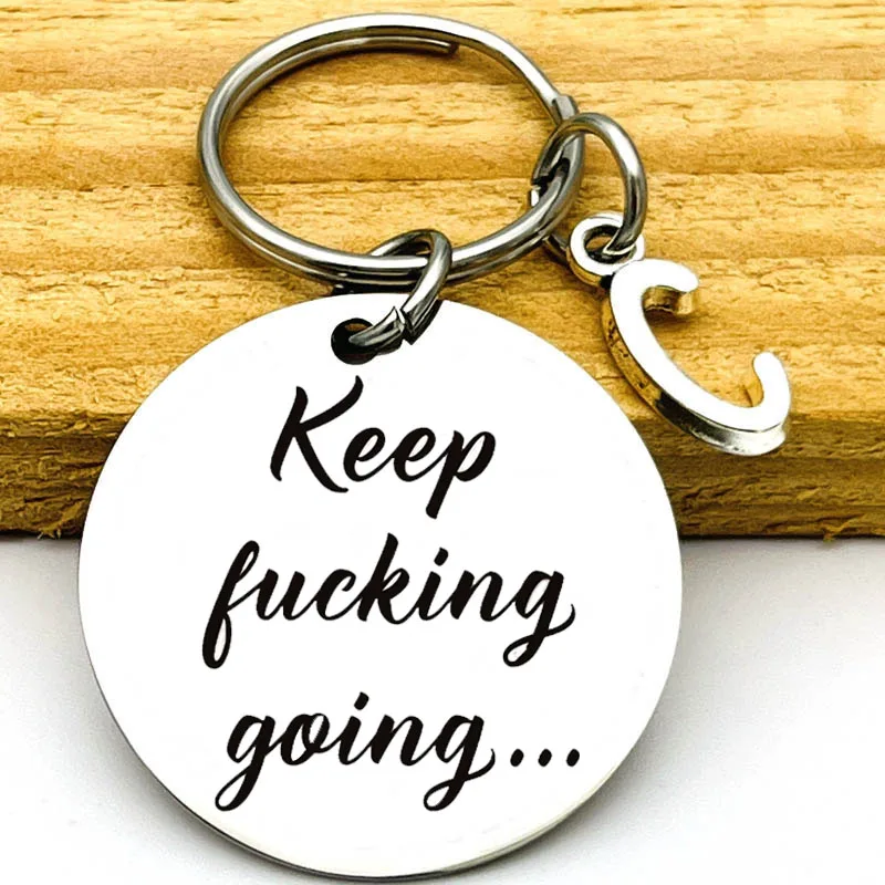 Long Distance Relationship Keepsake Key Chain, Keep Lucking Going Inspirational Gift Keychain