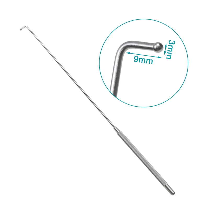 

Nerve Root Probe Dual Channel Spinal Nerve Probe Right Angle Round Head Stripper Hook Stainless Steel Orthopedic Instrument pet