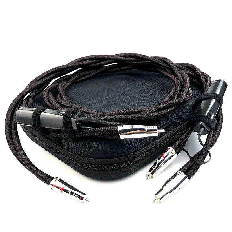 FireBird RCA Cable Pure Silver Solid Core Conductor HiFi Audio Power Amplifier Interconnect Signal Cables