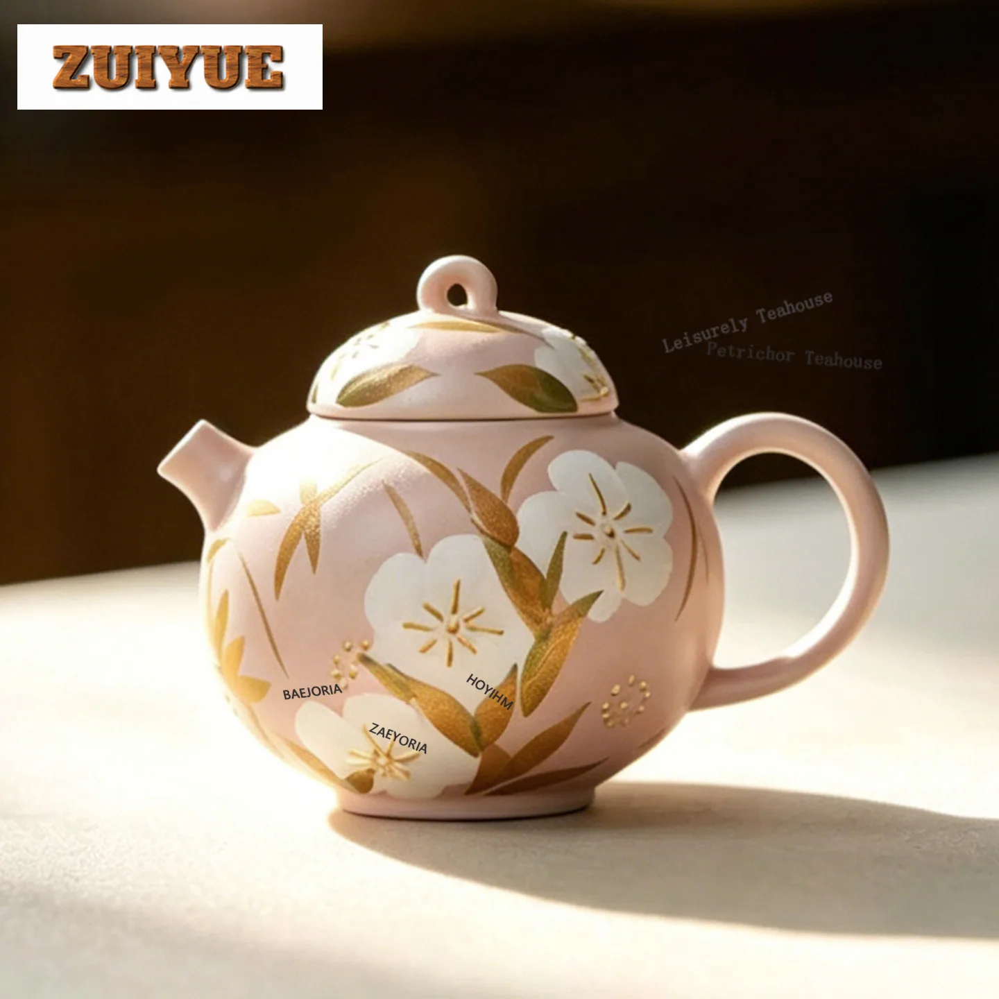 HOYIHM 160ml Hand-painted Floral Teapot Japanese Tea Infuser Pot Tea Brewing Kettle With Strainer Tea Items Accessories Craft