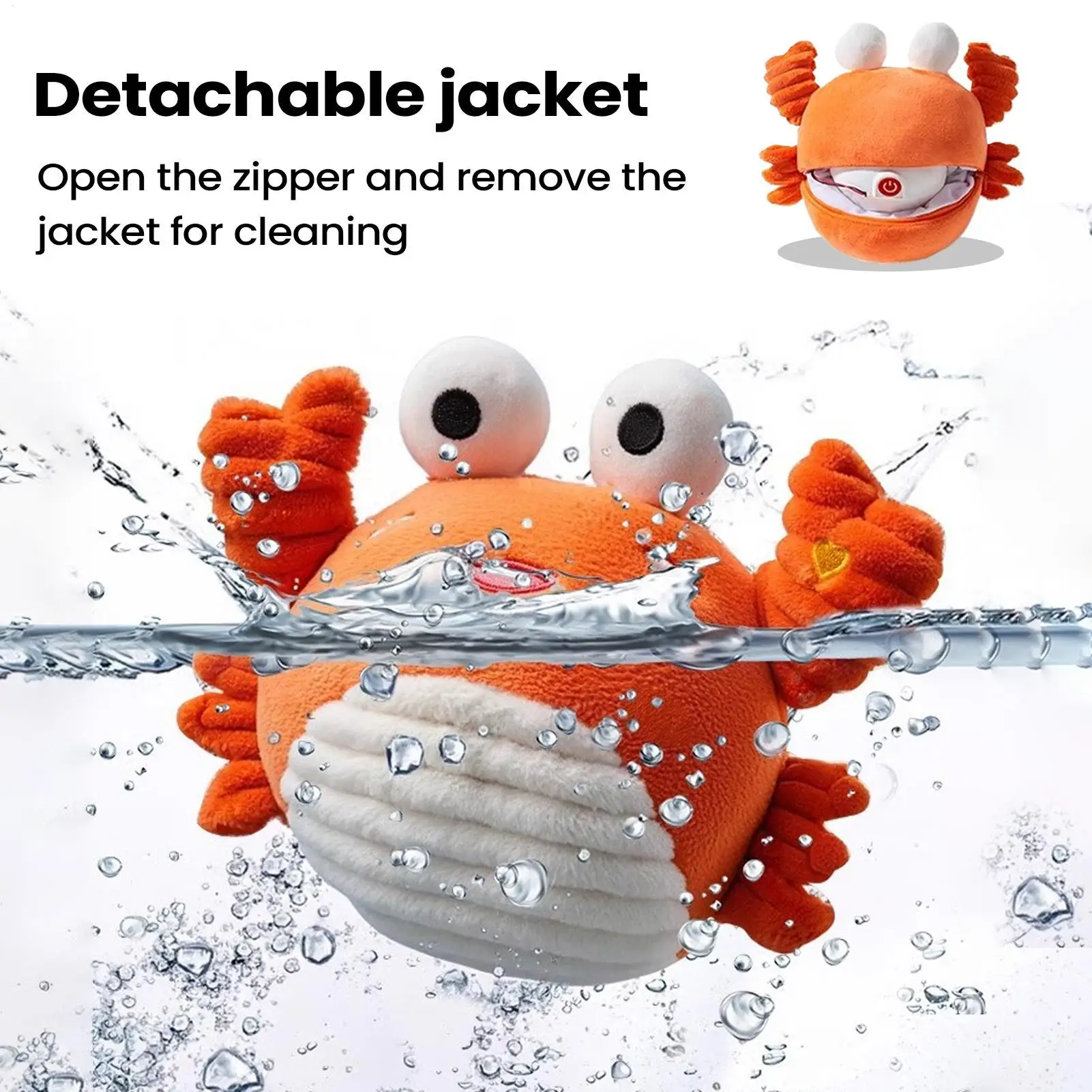 لعبة السلطعون الراقصة القابلة لإعادة الشحن، لعبة حسية متحركة أوتوماتيكية للزحف، لعبة تعليمية مضحكة على شكل حيوانات للأطفال الصغار هدية عيد ميلاد