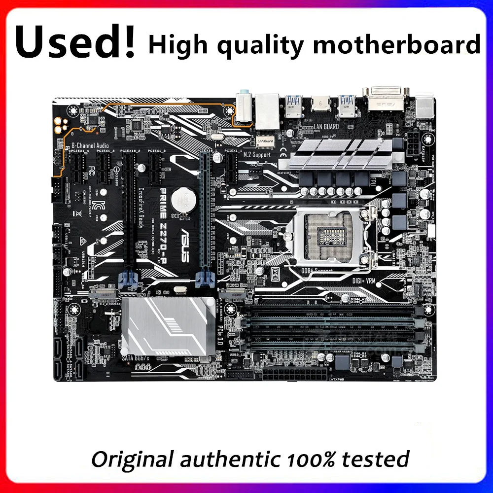 

For Asus PRIME Z270-P Original Used Desktop Intel Z270 Z270M DDR4 Motherboard LGA 1151 i7/i5/i3 USB3.0 SATA3