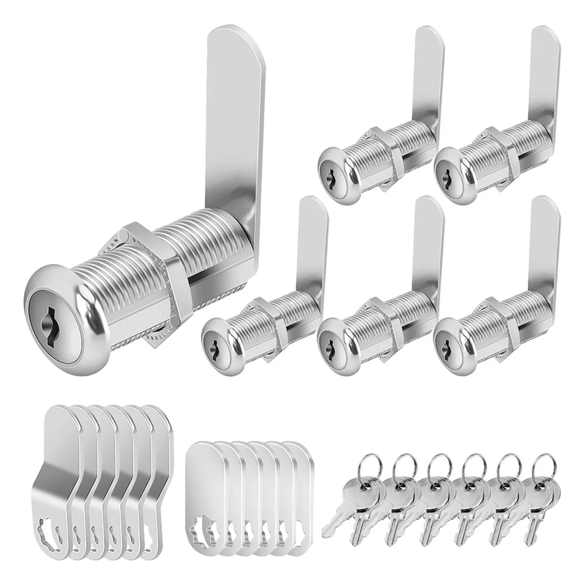 Cabinet Locks with Keys, Long Cam Locks Keyed Alike, Cabinet Cam Lock Set for Cabinets RV Storage Locks Tool Box Lock