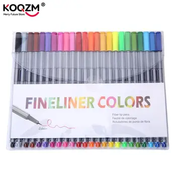 Profesyonel Finliner 0.4 Mm 24 Fineliner kalemler renk Fineliners seti İşaretleyiciler kaliteli renkli resim kalemi kalem sanat boyama ince