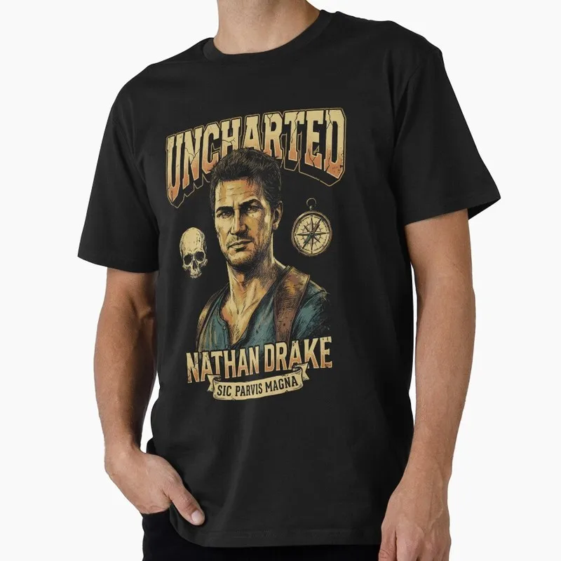 Nathan Drake Uncharted Bootleg Anime Gaming Gift For Fans Gamer T Shirt Short Sleeve Video game Graphic Clothes All Size Tops