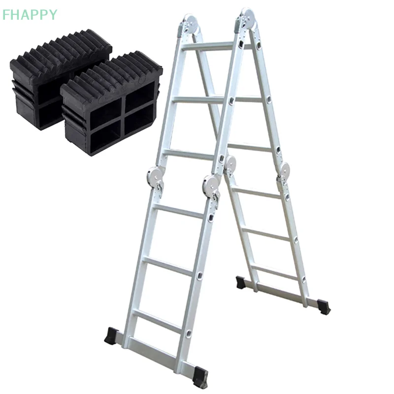 1Pcs Black Rubber Step Ladder Feet Anti-Slip Folding Step Ladder Feet Pad Ladder Foot Grip Cover Protector Replacement Tools