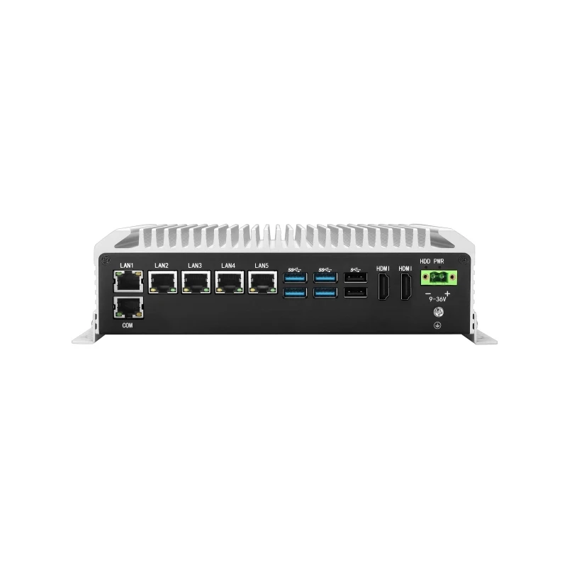 POE PC Fanless   intel i5 6200U 2.3G CPU Embedded Industrial Computer 5*LAN 4*POE