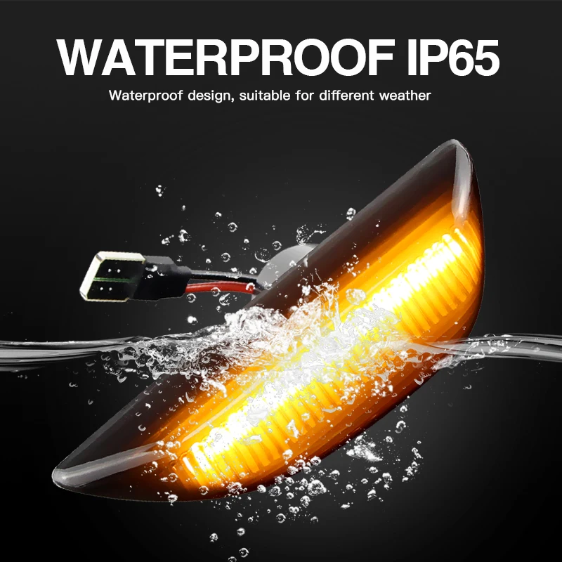 2 × لأوبل موكا X/موكا لبويك إنكور لسيارة شيفروليه تراكس LED أضواء العلامات الجانبية المتدفقة بدوره مصابيح إشارة الوامض Canbus 12 فولت