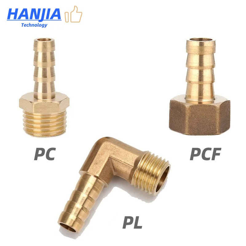 Pagoda connector 6 8 10 12 14mm hose barb connector, hose tail thread 1/8 1/4 3/8 1/2 inch thread (PT)brass water pipe fittings