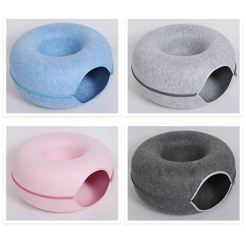 4 Color Cats Tunnel Interactive Play Toy Cat Bed Dual Use Indoor Toys Kitten Exercising Products Cat Training Toy for Small Pets