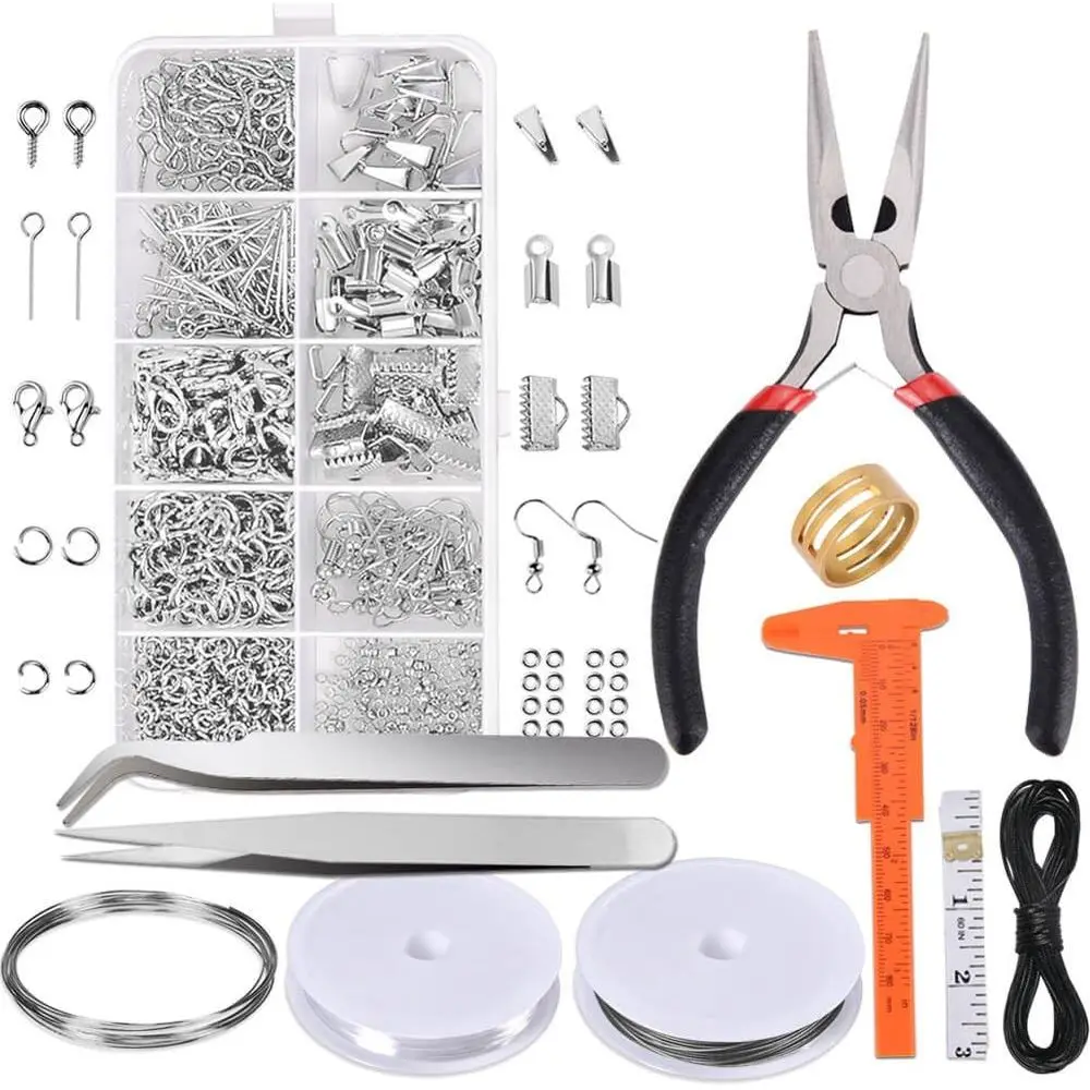 

Magnetic Repair Kit with Tools, Pliers, Findings, and Beading Wires for All Skill Levels