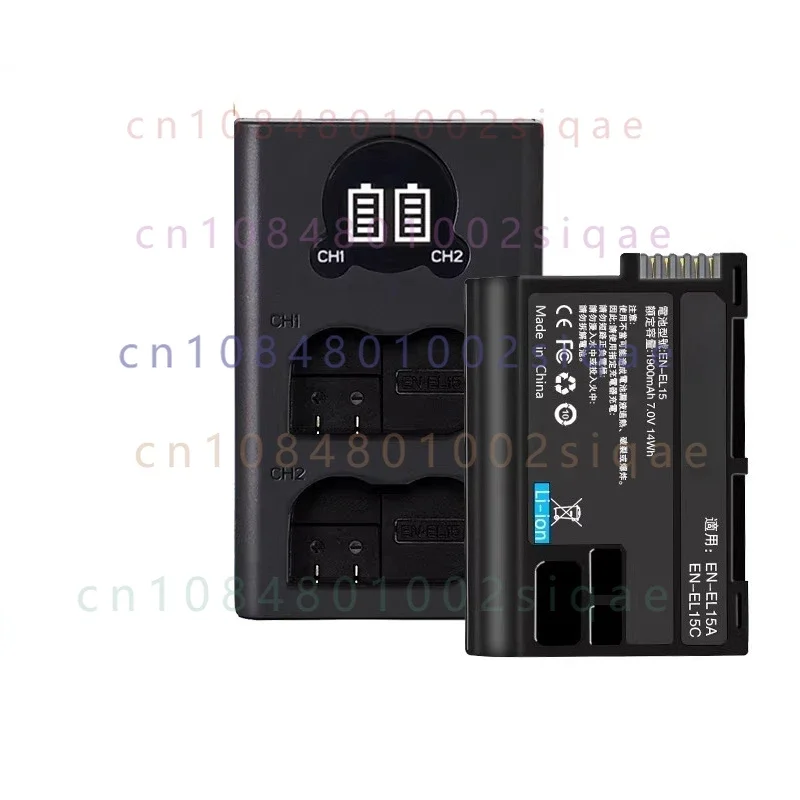 For nikon enel15 camera battery d7200 d800 zf z5 z6 z7 second generation el15 charger