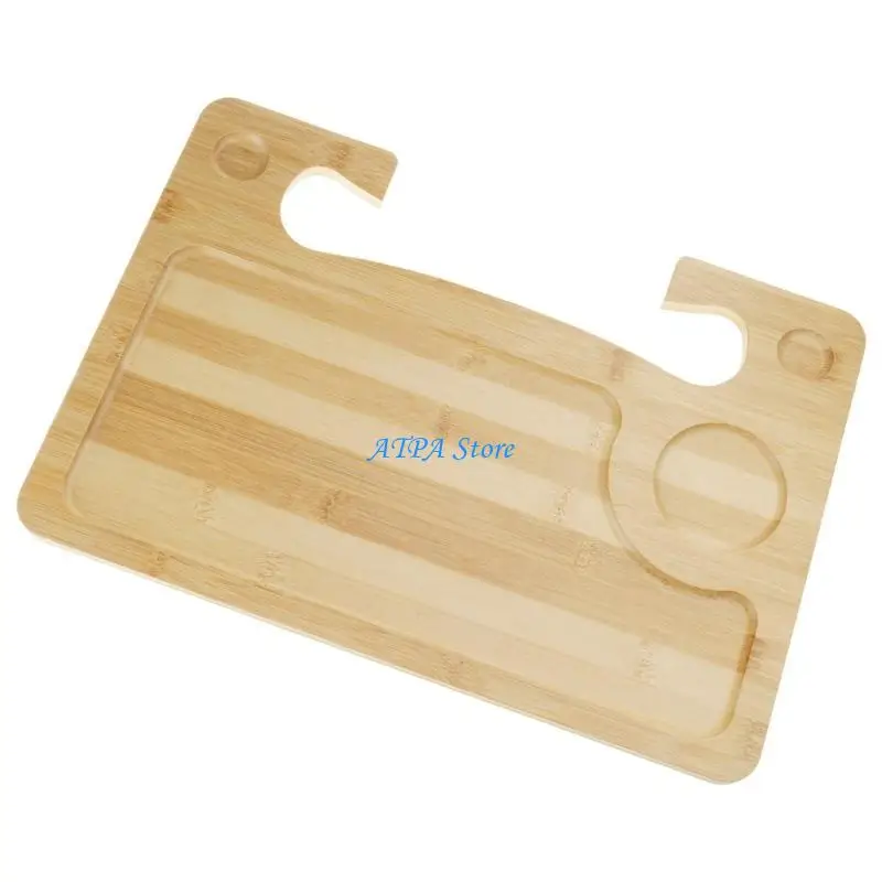 

U13C Portable Thickened Bamboos Steering Wheel Mounted Tray For Eating Working In Car